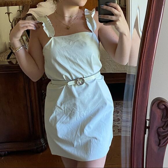 White Leather Dress - Picture 1 of 5